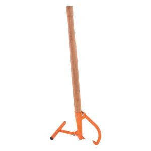 timberjack, 46.5 in, heavy duty log lifter with wooden handle, log roller with adjustable cant hook, logging tools log jack for logs ups to 15" dia, timber jack for rolling cutting lifting logs