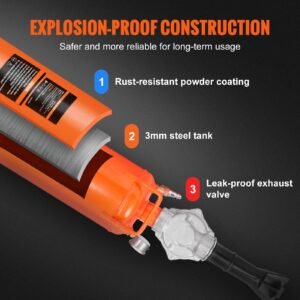 tire bead setter, 8l capacity, 120 psi air bead blaster, handheld & portable inflation device, 85 116 psi for trucks, tractors, atvs & cars