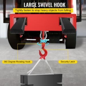 titan forklift lifting hoist swivel hook mobile crane 4400 lb. capacity lift