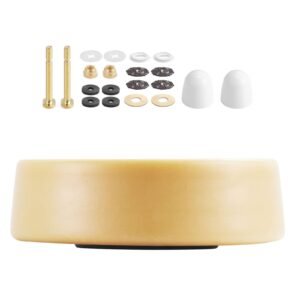 Toilet Wax Ring Kit, 1.6-Inch Extra Thick Wax Ring for Toilet Bowls with Rust-Resistant Brass Bolts, Caps and Washers, Fits 3-Inch or 4-Inch Drain Pipes, Superior Sealing Performance