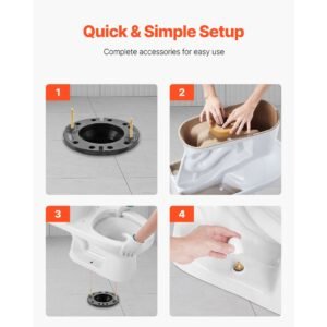 toilet wax ring kit, 1.6 inch extra thick wax ring for toilet bowls with rust resistant brass bolts, caps and washers, fits 3 inch or 4 inch drain pipes, superior sealing performance