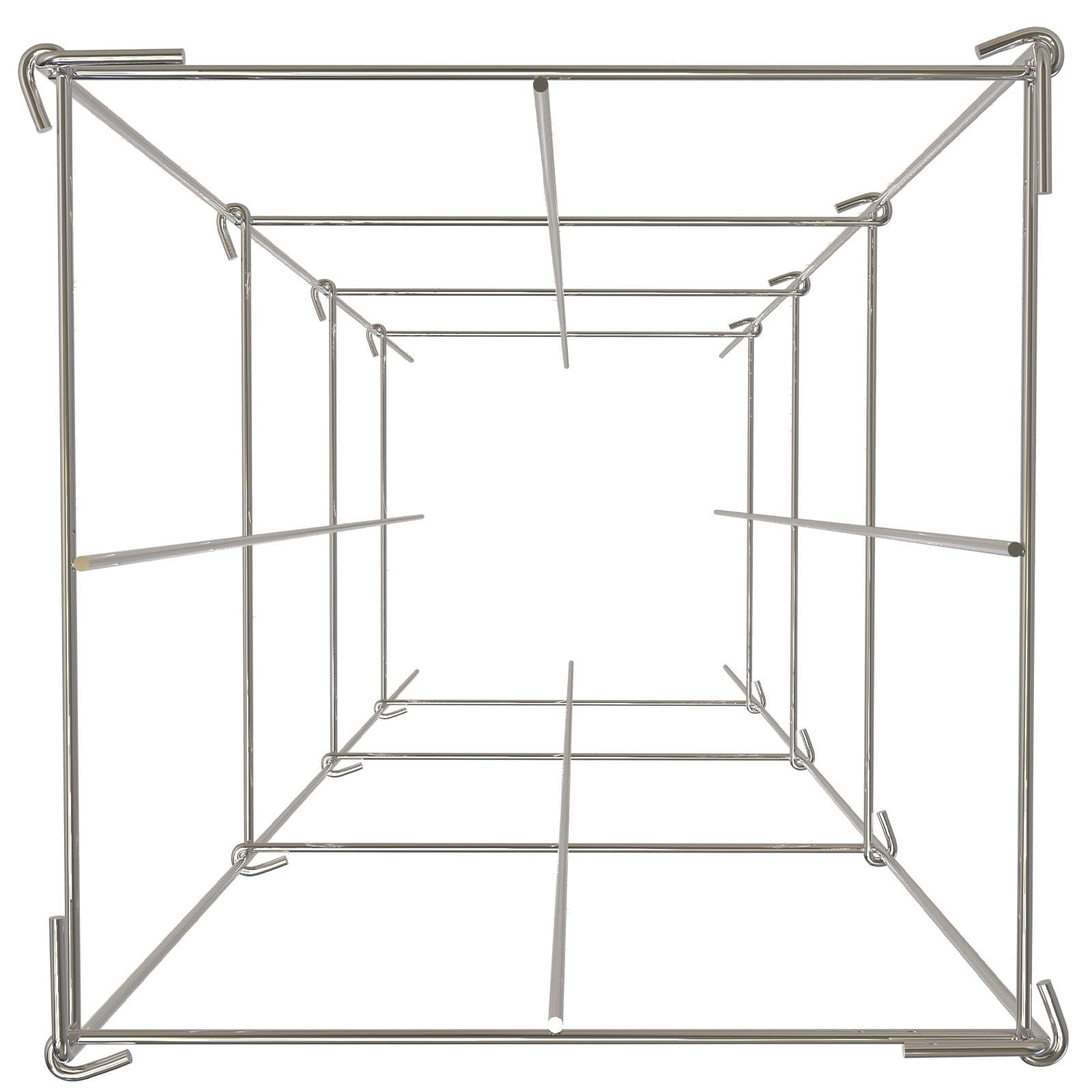 tomato cages, 11.8" x 11.8" x 46.1", 5 packs square plant support cages, silver pvc coated steel tomato towers for climbing vegetables, plants, flowers, fruits