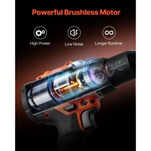 tool combo kit, 20v max cordless 2 tool combo kit, with 1/2 in impact drill, 1/4 in impact driver, compact cordless power tool combo kit with 4.0 ah batteries, screws, charger, and cloth bag