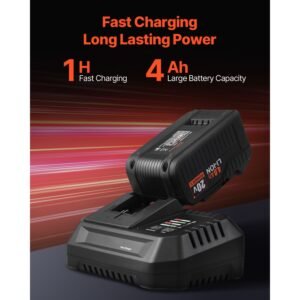 tool combo kit, 20v max cordless 2 tool combo kit, with 1/2 in impact drill, 1/4 in impact driver, compact cordless power tool combo kit with 4.0 ah batteries, screws, charger, and cloth bag