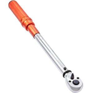 Torque Wrench, 10-150ft.lb/14-204n.m 1/2-inch Drive Click Torque Wrench, Dual-Direction Adjustable Torque Wrench Set, Mechanical Dual Range Scales Torque Wrench Kit with Adapters Extension Rod