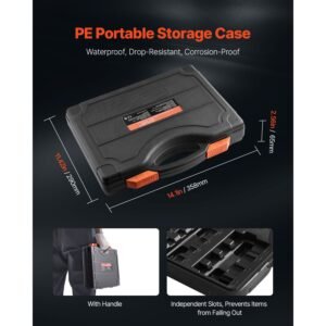 torx bit socket and external torx socket set, 60 piece t6 t70, tt6 tt70, tp8 tp60, e4 e24, s2 alloy steel and cr v steel, 1/4 in, 3/8 in, and 1/2 in drives, with enhanced storage case, hand use