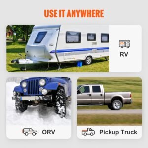 tow bar, 5500 lbs towing capacity with chains, powder coating alloy steel bumper mounted universal towing bar, coupler fits 2 inch ball hitch, 39.4 inch opening width, for rv car trailer truck