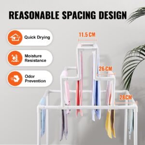 towel rack, 8 bars outdoor pvc towel holder, freestanding pool towel hanger stand next to hot tub, outdoor indoor quilt drying rack organizer, ideal for poolside, bathroom, spa, white