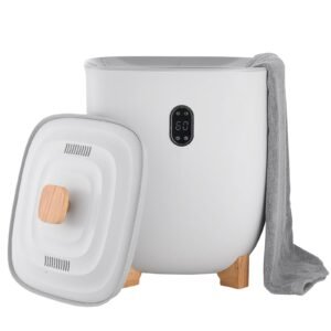 towel warmers for bathroom, 25 l towel warmer bucket with auto shut off for spa fits up to 5 oversized bath towels, blankets, clothes, bathrobes, pj's and more