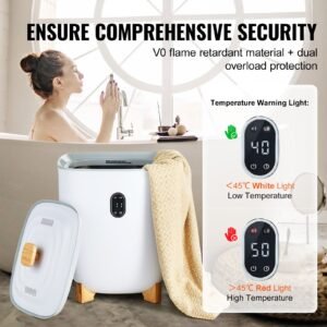 towel warmers for bathroom, 25 l towel warmer bucket with auto shut off for spa fits up to 5 oversized bath towels, blankets, clothes, bathrobes, pj's and more