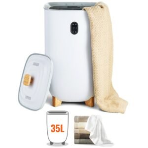 Towel Warmers for Bathroom, 35 L Towel Warmer Bucket, Towel Dryer with Auto Shut Off for Spa Fits up to 6 Oversized Bath Towels, Blankets, Clothes, Bathrobes, PJ's and More