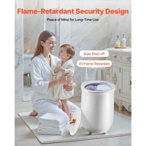 towel warmers for bathroom, towel warmer bucket auto shut off for spa fits up to 3 oversized bath towels, blankets, clothes, bathrobes, pj's and more