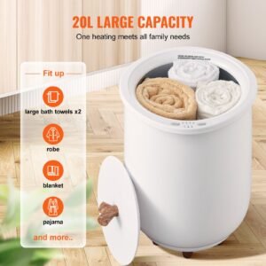 towel warmers for bathroom, towel warmer bucket auto shut off for spa fits up to 3 oversized bath towels, blankets, clothes, bathrobes, pj's and more