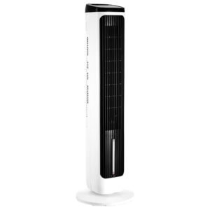 tower fan, 23.3ft/s velocity quiet floor fan, 70° oscillating fans for indoors with 9 speeds, 4 modes, 24h timer, portable standing bladeless fan with remote control for bedroom, office, home