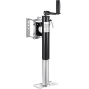 trailer jack, 2000 lbs dynamic load capacity, heavy duty swivel bolt on trailer jack, 10" lift trailer jack stand with handle for rv trailer, horse trailer, utility trailer, and yacht trailer