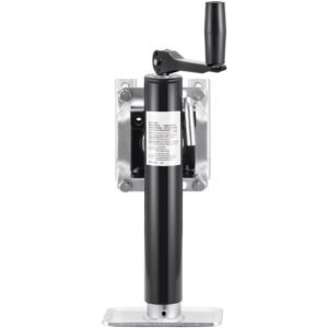 trailer jack, 2000 lbs dynamic load capacity, heavy duty swivel bolt on trailer jack, 10" lift trailer jack stand with handle for rv trailer, horse trailer, utility trailer, and yacht trailer