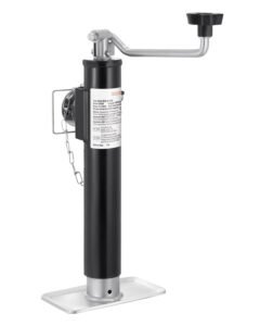 Trailer Jack, 2000 lbs Dynamic Load Capacity, Weld-on Pipe-Mount Swivel Trailer Jack, 10" Lift Trailer Jack Stand with Handle for RV Trailer, Horse Trailer, Utility Trailer, and Yacht Trailer