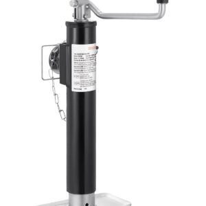 trailer jack, 2000 lbs dynamic load capacity, weld on pipe mount swivel trailer jack, 10" lift trailer jack stand with handle for rv trailer, horse trailer, utility trailer, and yacht trailer