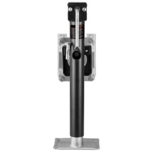 trailer jack, 2500 lbs dynamic load capacity, heavy duty swivel bolt on trailer jack with ergonomic handle, 15 inch vertical travel, suitable for rv, horse, utility, camping and yacht trailers