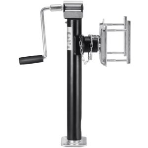 trailer jack, 5000 lbs dynamic load capacity, heavy duty swivel bolt on trailer jack, 14.3" lift trailer jack stand with handle for rv trailer, horse trailer, utility trailer, and yacht trailer