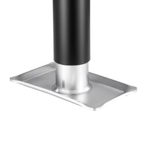 trailer jack, 5000 lbs dynamic load capacity, weld on pipe mount swivel trailer jack with ergonomic handle, 15 inch vertical travel, suitable for rv, horse, utility, camping and yacht trailers