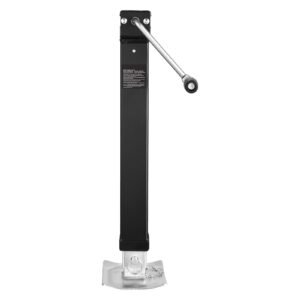 trailer jack, 8000 lbs dynamic load capacity, weld on pipe mount swivel trailer jack with ergonomic handle, 15 inch vertical travel, suitable for rv, horse, utility, camping and yacht trailers