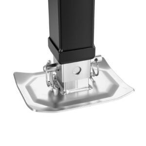 trailer jack, 8000 lbs dynamic load capacity, weld on pipe mount swivel trailer jack with ergonomic handle, 15 inch vertical travel, suitable for rv, horse, utility, camping and yacht trailers