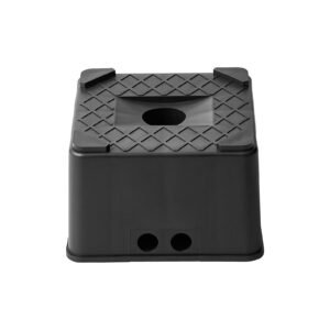 Trailer Jack Block, 6" High Heavy Duty RV Leveling Block with 6000 lbs Capacity, RV Jack Stand, Motorcycle Stand, Stool, Camper Accessories for Travel Trailers, 5th Wheels Class A/C Motorhomes