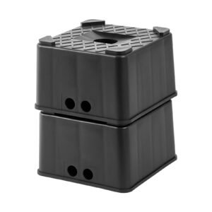 trailer jack blocks, 6" high heavy duty rv leveling blocks, each with 6000 lbs capacity, as rv jack stand, stool, camper accessories, for travel trailers, 5th wheels class a/c motorhomes, 2 pcs