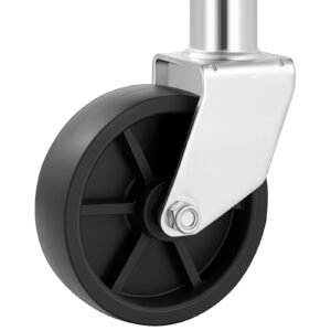 trailer jack with wheel, 1000 lbs load capacity, heavy duty swivel boat trailer jack with pp single wheel & ergonomic handle, 10 inch lift, fit for rvs, boats, horse trailers, utility trailers