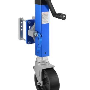 trailer jack with wheel, 1600 lbs heavy duty swivel boat trailer jack pp single wheel, 10" lift, bolt on trailer tongue jack with ergonomic handle for rv, boat, horse trailer, utility trailer