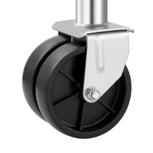 trailer jack with wheel, 2000 lbs load capacity, heavy duty swivel boat trailer jack with pp single wheel & ergonomic handle, 12 inch lift, fit for rvs, boats, horse trailers, utility trailers