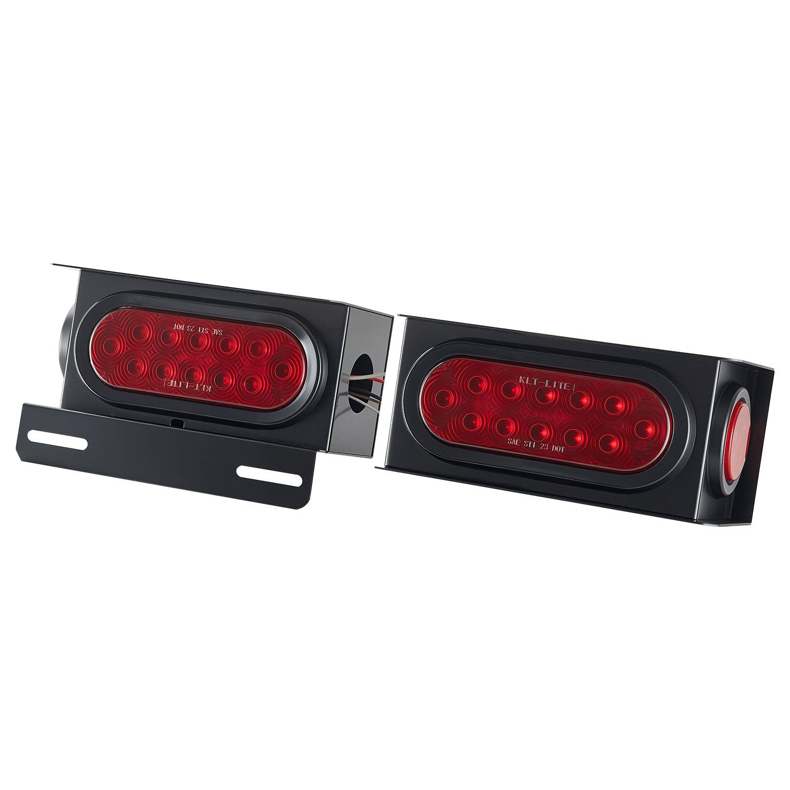 trailer lights, 10 30v led trailer tail lights kit with stop brake turn tail clearance (side) lamp, left and right waterproof tow lighting kit for boat truck camper rv snowmobile bus caravan