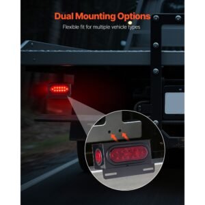 trailer lights, 10 30v led trailer tail lights kit with stop brake turn tail clearance (side) lamp, left and right waterproof tow lighting kit for boat truck camper rv snowmobile bus caravan