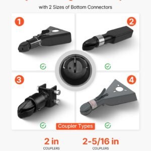 trailer lock, fits 2 & 2 5/16 inch bulldog trailer couplers, heavy duty hitch lock with 3 keys secures security chains, corrision resistant, anti theft rv trailer locks for rv, trailer, boat