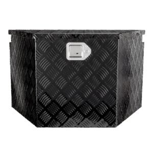 trailer tongue box, aluminum alloy diamond plate tongue box tool chest, heavy duty trailer box storage with lock and keys, utility trailer tongue box for pickup truck, rv, trailer, 39"x16.5"x12"