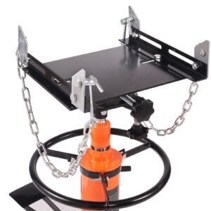 transmission jack, 1322 lbs hydraulic telescoping transmission jack, 32" 67" high lift floor jack stand with foot pedal, 360° swivel wheel, hydraulic transmission jack garage/shop lift hoist