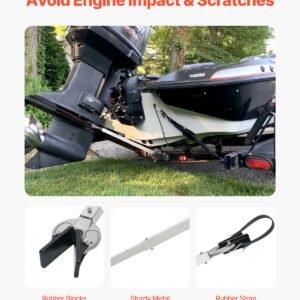 transom saver, 24 36 in, adjustable boat transom saver with composite head, corrosion resistant easy to install transom savers for less than 100 hp outboard motor , fit for roller & trailer
