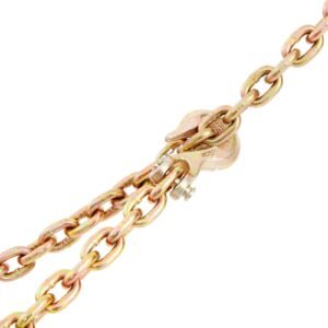 transport binder chain, 4900lbs working load limit, 5/16''x20' g80 tow chain tie down with grab hooks, dot certified, galvanized coating manganese steel for dock factory construction site, 2pack