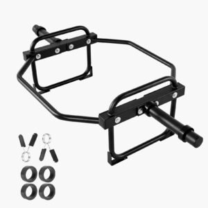 Trap Bar Hex Bar, 2-Inch Hex Barbell, 500 LBS Capacity Shrug Bars, Weightlifting and Strength Training Equipment, Home Gym for Squats, Deadlifts, Shoulder Presses, Black