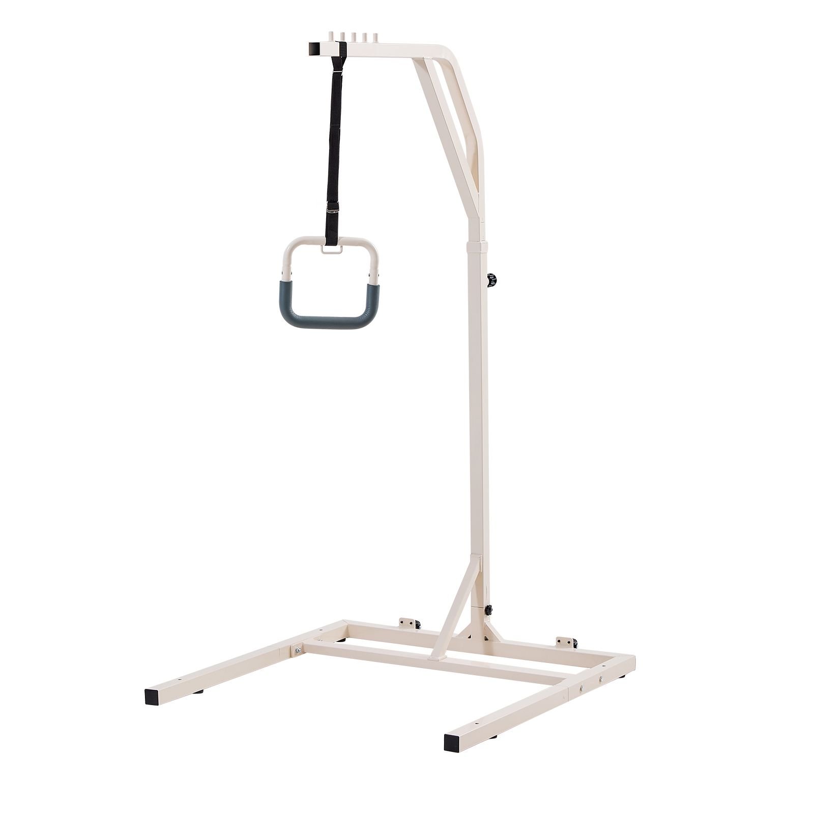 trapeze bar for bed mobility, height adjustable free standing trapeze bar with 2 wheels, 300lbs capacity bed pull up assist for elderly disabled, ideal for hospital, nursing home & home care