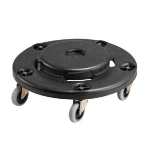 Trash Can Dolly, Fit 20, 32, 44, 55 Gallon Containers, Round Trash Can Roller Base with 4 Lockable Wheels, 500lbs Weight Capacity, Heavy Duty Barrel Dolly, Multi-Functional Rolling Dolly Cart