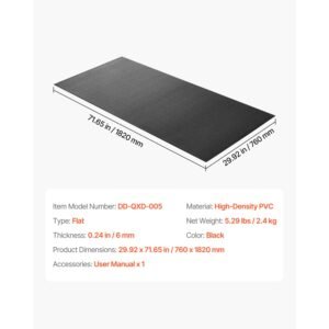 treadmill mat for carpet floor, 1/4" thick, 30" x 72" exercise equipment mat for treadmills, stationary & recumbent bikes, high density pvc floor protector, waterproof and non slip for home gym