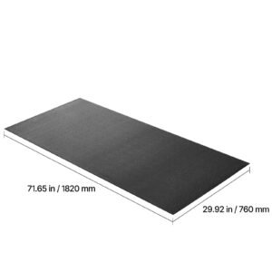 treadmill mat for carpet floor, 1/4" thick, 30" x 72" exercise equipment mat for treadmills, stationary & recumbent bikes, high density pvc floor protector, waterproof and non slip for home gym