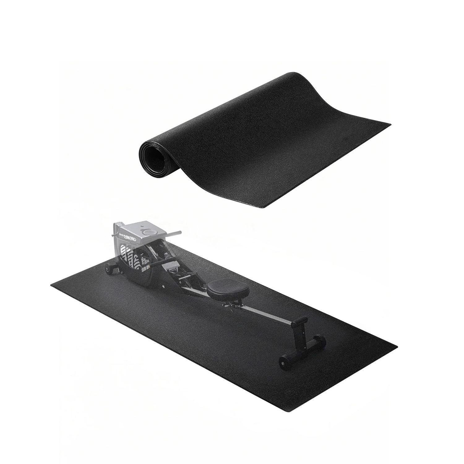 treadmill mat for carpet floor, 23.62" x 51.18" x 0.16" exercise equipment mat for elliptical and walking pad, high density pvc floor protector, waterproof and non slip for home gym