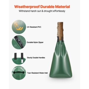 tree watering bag 12 packs 20 gallons watering bags for new trees 5 9 hours slow release refillable tree drip irrigation bags with zipper durable tree watering system for deep root targeting 2.jpg