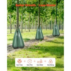 tree watering bag 12 packs 20 gallons watering bags for new trees 5 9 hours slow release refillable tree drip irrigation bags with zipper durable tree watering system for deep root targeting 4.jpg