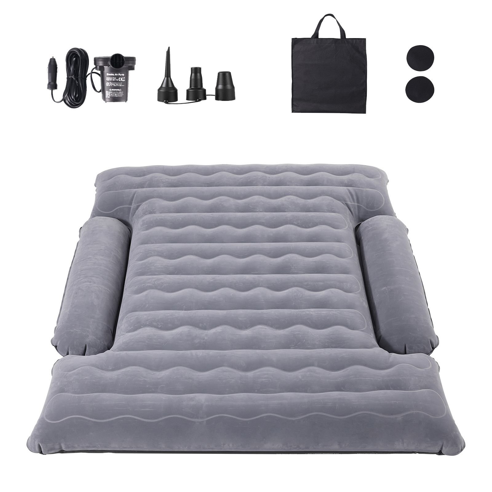 truck bed air mattress, for 6 6.5 ft full size truck beds, inflatable air mattress camping bed with 12v air pump 2 pillows, carry bag, for chevrolet silverado, dodge ram, ford 150/250/350