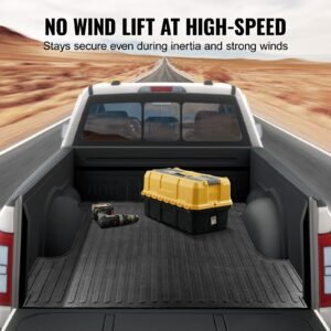 truck bed mat, fits for 2015 2023 ford f150 5.5 ft short bed, 66.5" x 64" rubber truck bed liner, 1/4" thick bed mat car accessories for all weather protection, prevent slipping or damage