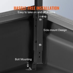 truck rack, 19 34inch extendable truck ladder rack, 38.6" 43.6" adjustable height, 250 lbs capacity steel ladder rack for truck, heavy duty truck bed rack for kayak, surfboard, lumber, ladder